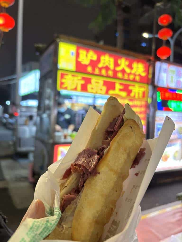 Donkey meat roll