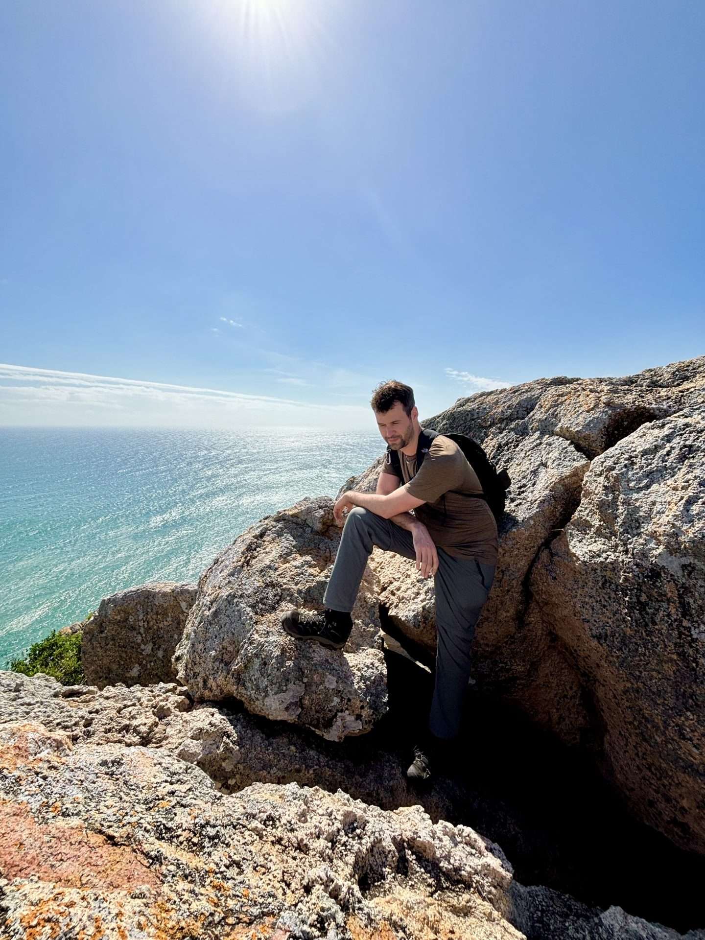 Sitting at the top of a coastal peak