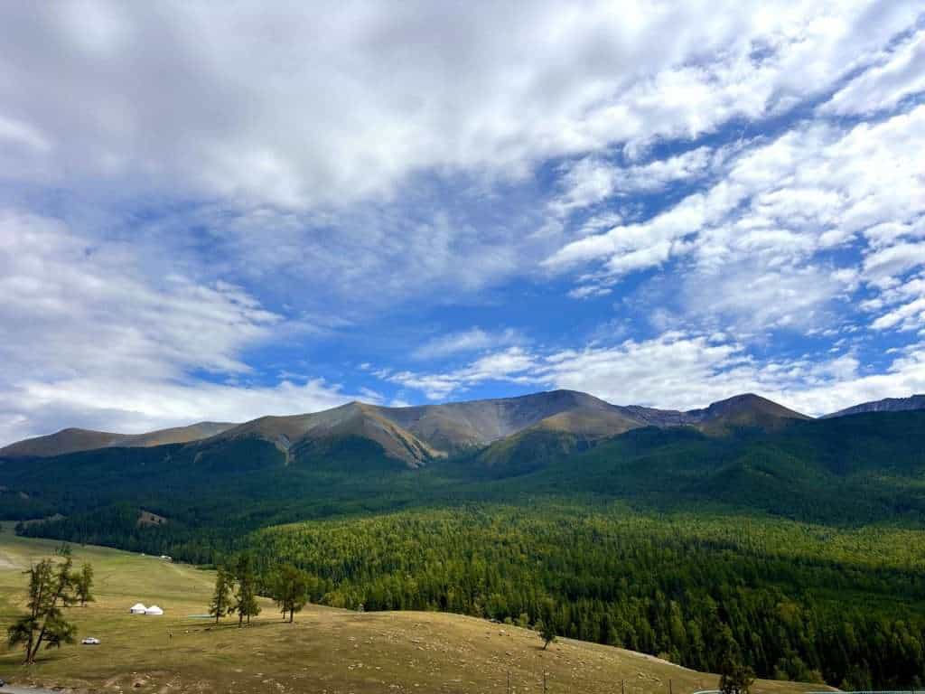 The meadow grassland at Yegende Caoyuan near Baihaba Village, Xinjiang