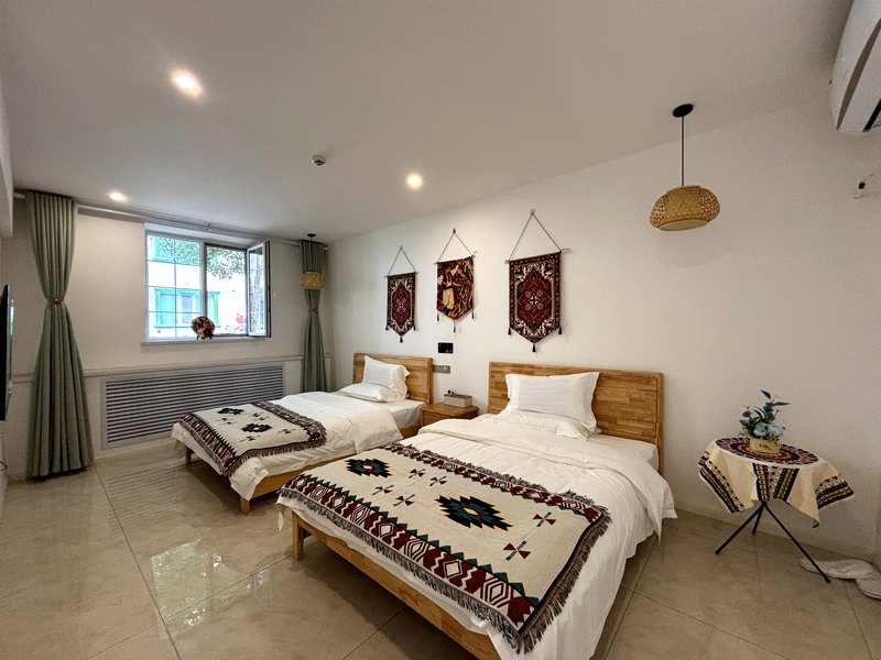 Bedroom at our guesthouse near the old town