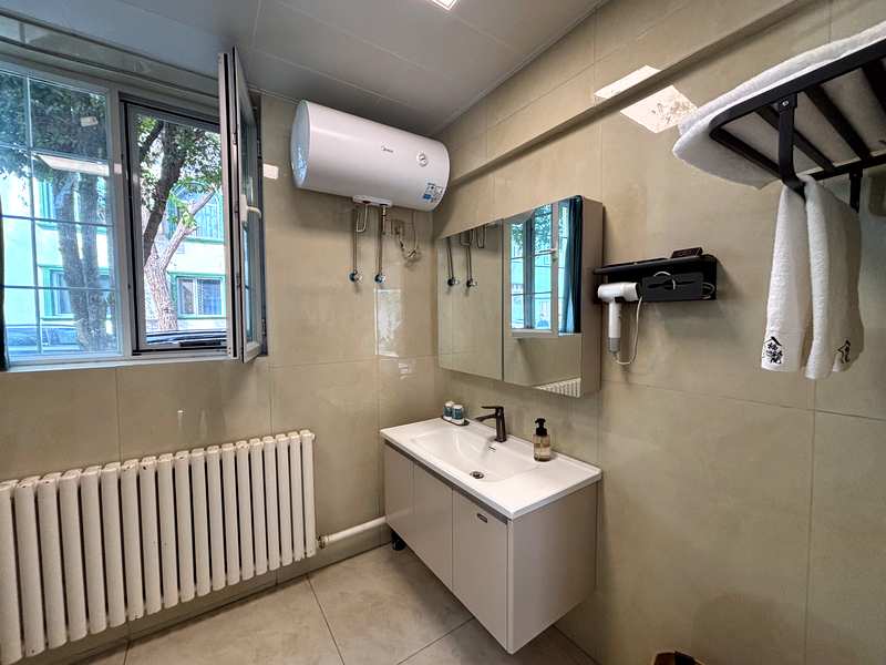 Bathroom at our guesthouse near the old town