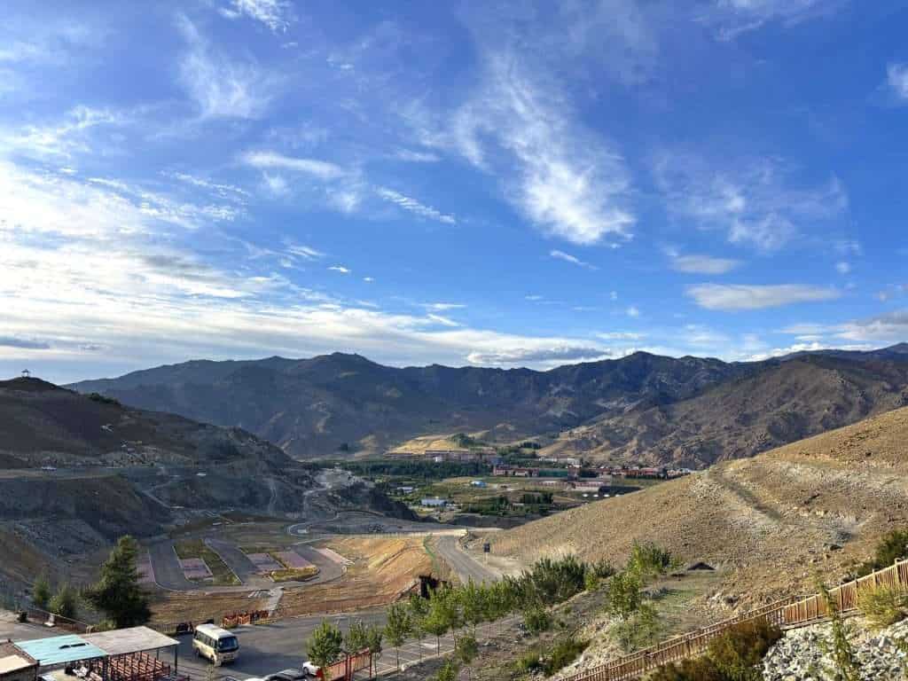 View over the No. 3 mine pit at Keketuohai National Mine Park, Xinjiang